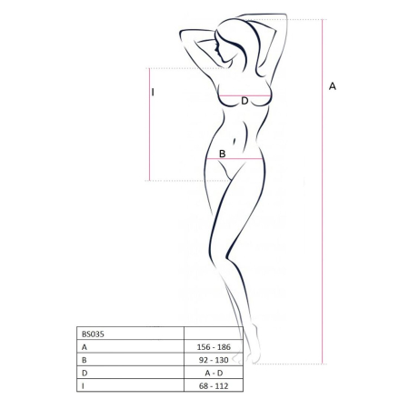 Бодістокінг Passion BS035 black, боді, імітація топа і трусиків - фото №4