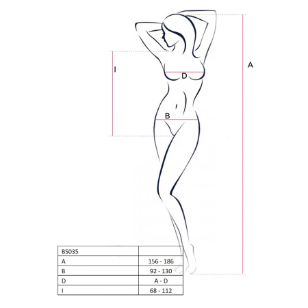 Бодістокінг Passion BS035 white, боді, імітація топа і трусиків - фото №4