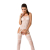 Бодістокінг Passion BS050 white, комбінезон, імітація панчіх і пояса 