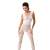 Бодістокінг Passion BS052 white, комбінезон, імітація корсета з підтяжками, панчох і трусиків - фото