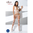 Бодістокінг Passion BS058 white, комбінезон, дуже повітряний - фото №2