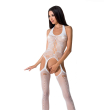 Бодістокінг Passion BS059 white, комбінезон, імітація панчох - фото №1