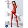 Бодістокінг Passion BS060 red, комбінезон, імітація трусиків і гольфів - фото №2