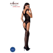 Бодістокінг Passion BS061 black, комбінезон, імітація панчіх - фото №4