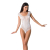 Бодістокінг Passion BS064 One Size, White, боді, закрите плече, відкритий доступ - фото
