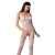 Бодістокінг Passion BS069 white, комбінезон, імітація панчох і боді - фото