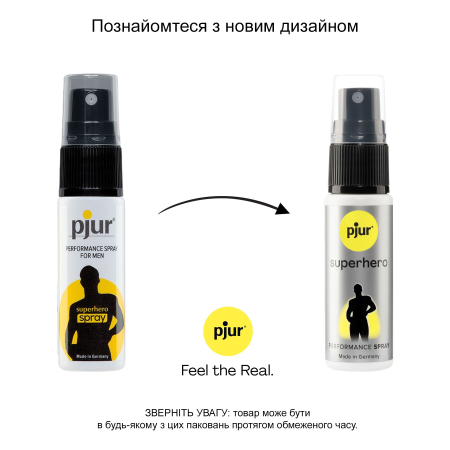 Пролонгувальний спрей pjur Superhero Spray 20 мл, всотується в шкіру, натуральні компоненти - фото №3
