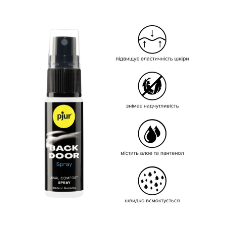 Розслаблювальний анальний спрей pjur backdoor 20 мл із пантенолом та алое, висококонцентрований - фото №2