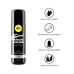 Анальна змазка pjur backdoor anal Relaxing jojoba silicone 250 мл на силіконовій основі з олією жожоба - - фото №2