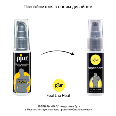 Пролонгувальний гель pjur Superhero Serum 20 мл, створює невидиму плівку, що знижує чутливість - фото №3