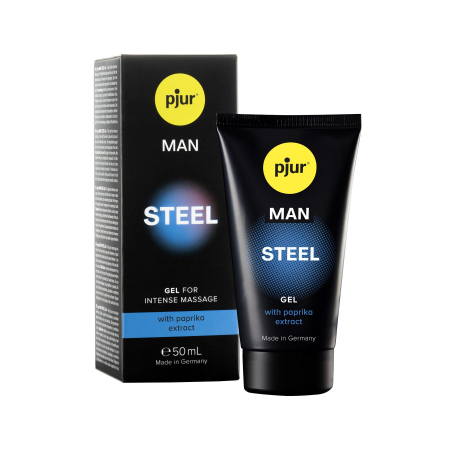 Гель для пеніса стимулювальний pjur MAN Steel Gel 50 ml з екстрактом паприки та ментолом - фото №4