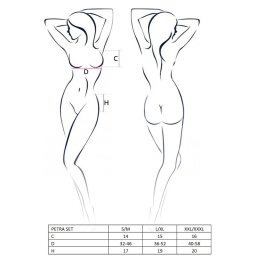 Комплект білизни Passion Exclusive PETRA SET L/XL, black, стрінги, широкий пояс, ліф-топік - - фото №6