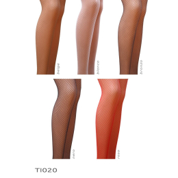 Колготки в сіточку без виділених трусиків Passion TI020 типу Кабаретка 3/4 (fishnet), nero - - фото №3