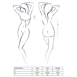 Боді з відкритими грудьми Passion Exclusive NORTH BODY L/XL, black - - фото №5