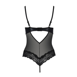 Боді з відкритими грудьми Passion Exclusive NORTH BODY S/M, black - - фото №4