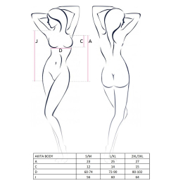 Боді з високим вирізом стегна Passion Exclusive AKITA BODY L/XL, red - - фото №7