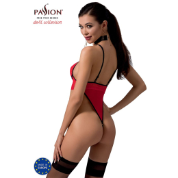 Боді з високим вирізом стегна Passion Exclusive AKITA BODY S/M, red - - фото №2