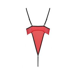 Боді з високим вирізом стегна Passion Exclusive AKITA BODY S/M, red - - фото №6