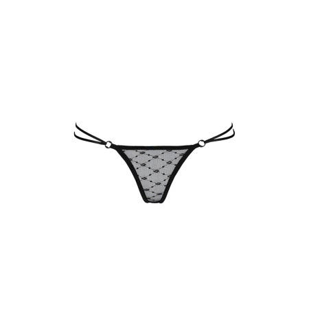 Трусики на зав'язочках з боків Passion Exclusive ZITA THONG XXL/XXXL, black - фото №5