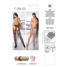 Еротичні колготки Passion TIOPEN 002 1/2 (20 den), nero, імітація панчох і пояса - - фото №6