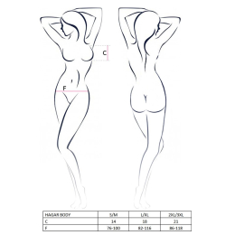 Боди-монокини Passion Exclusive HAGAR BODY XXL/XXXL, black - - фото №7