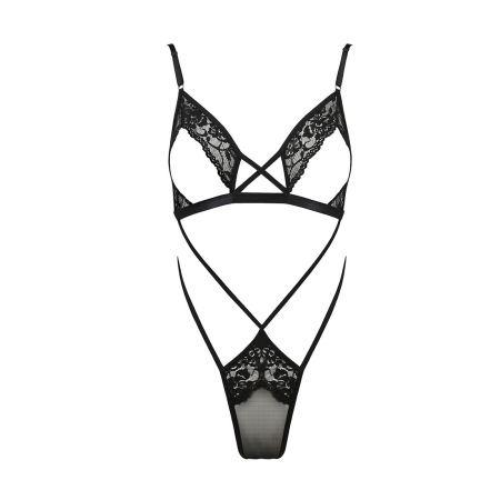 Боді монокіні з відкритими грудьми Passion DIABOLINA BODY L/XL, black - фото №3