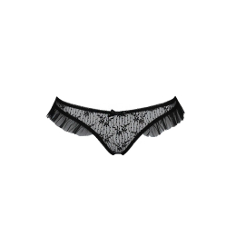 Трусики з оборками Passion Exclusive DONIA THONG L/XL, black - - фото №5