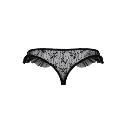 Трусики з оборками Passion Exclusive DONIA THONG S/M, black - - фото №6