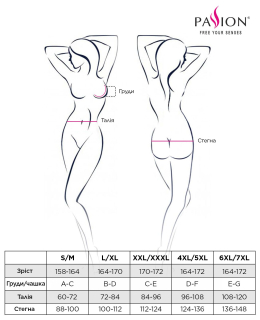 Боді монокіні з декольте Passion ERZA BODY L/XL, black - - фото №5