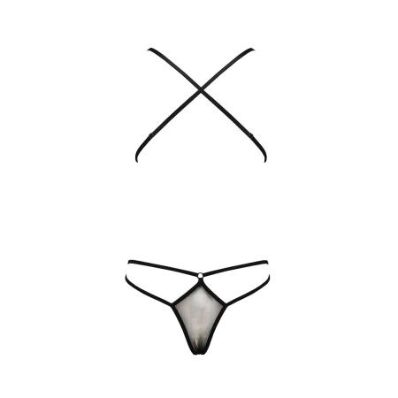 Боді монокіні з декольте Passion ERZA BODY XXL/XXXL, black - фото №4