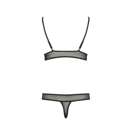Комплект білизни Passion ERZA SET S/M, black, ліф і трусики - фото №4