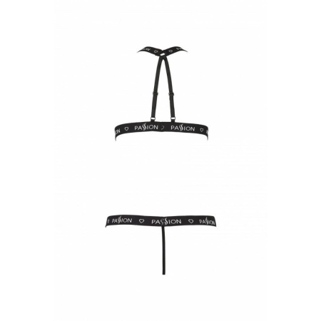 Напівпрозоре боді з вирізами Passion Exclusive Mirajane Body black S/M, black - фото №6