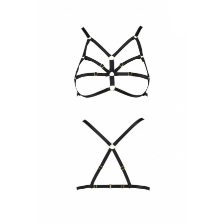 Бюстгальтер-стрепи Passion Exclusive ARMANDA BRA L/XL, black - фото №5