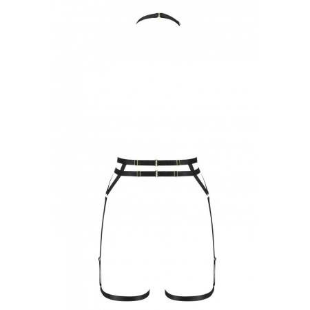 Портупея-стрепи з подвійним ремінцем Passion Exclusive DENIRA S/M, black - фото №6