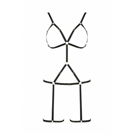 Портупея-стрепи на все тіло Passion Exclusive INDICA S/M, black - фото №5