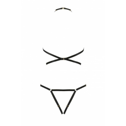 Портупея-боді зі стреп Passion Exclusive IVENA L/XL, black - - фото №6