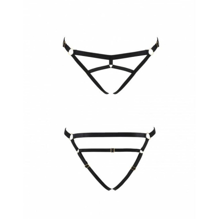 Трусики-стрінги зі стреп Passion Exclusive KELIS THONG L/XL, black - фото №5