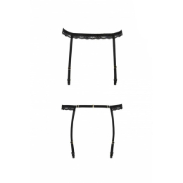 Пояс-стрепи для панчох Passion Exclusive SHELLY GARTER BELT L/XL, black - - фото №5