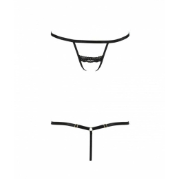 Трусики-стрепи Passion Exclusive SHELLY THONG L/XL, black - - фото №5
