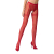Колготки-бодістокінги Passion S012 One Size, Red, імітація панчіх, пояса та мереживних трусиків - фото
