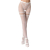 Сітчасті колготки з відкритим доступом Passion S015 One Size, White, імітація панчіх і трусиків - фото