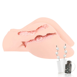 Мастурбатор-попка Kokos Big Hip Hera 2WayPlus з функцією масажу та вібрацією, два входи: вагіна та попка - - фото №5