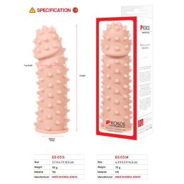 Насадка на член Kokos Extreme Sleeve ES.03 розмір M, потовщувальна, стимулюючий рельєф - - фото №5
