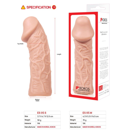 Насадка на член Kokos Extreme Sleeve ES.05 розмір S - фото №5