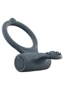 Ерекційне кільце Dorcel Power Clit Plus з вібрацією, перезаряджається, з язичком та щіточкою - фото