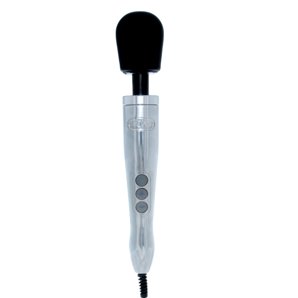 Вібромасажер DOXY Die Cast Polished (Silver), дуже потужний, живлення 220В, металевий корпус - фото