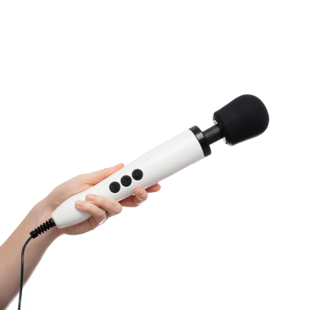 Вібромасажер DOXY Original White, дуже потужний, живлення 220В, пульсівні вібрації - фото №9