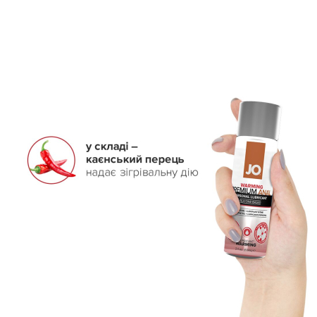 Лубрикант на силіконовій основі JO ANAL PREMIUM — WARMING (60 мл) №4