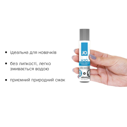 Змазка на водній основі JO H2O ORIGINAL (30 мл) оліїста і гладенька, рослинний гліцерин - - фото №2