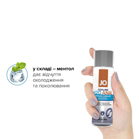 Анальна змазка JO ANAL H2O — COOLING (60 мл) охолоджувальна, на водній основі №4